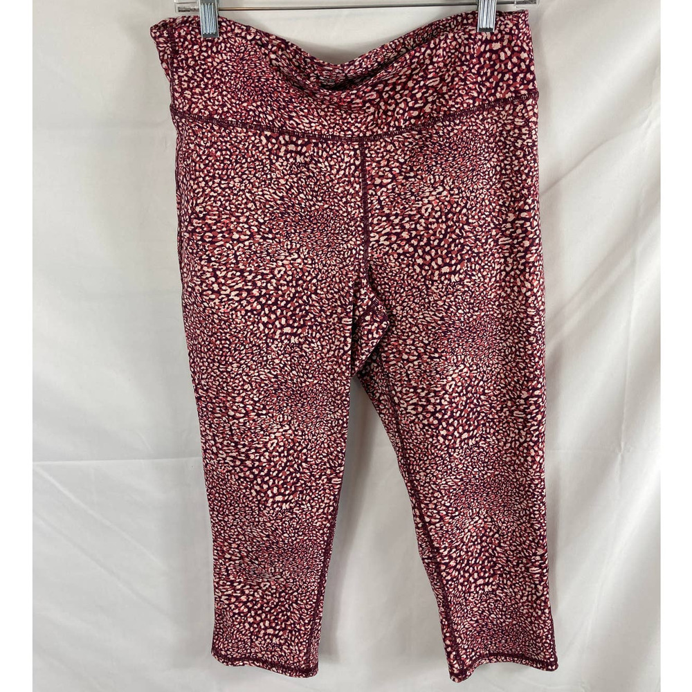 Gap Fit Speckled Pink Capri Cropped Leggings L